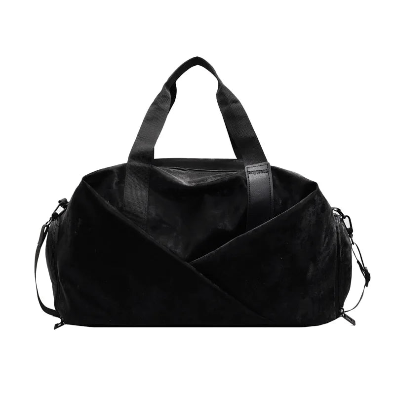 Velvet sport duffel bag dry wet separation multi-pocket adjustable shoulder strap - product image
