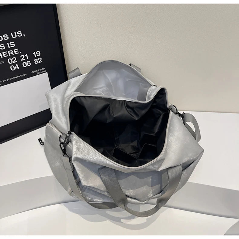 Velvet sport duffel bag dry wet separation multi-pocket adjustable shoulder strap - product image