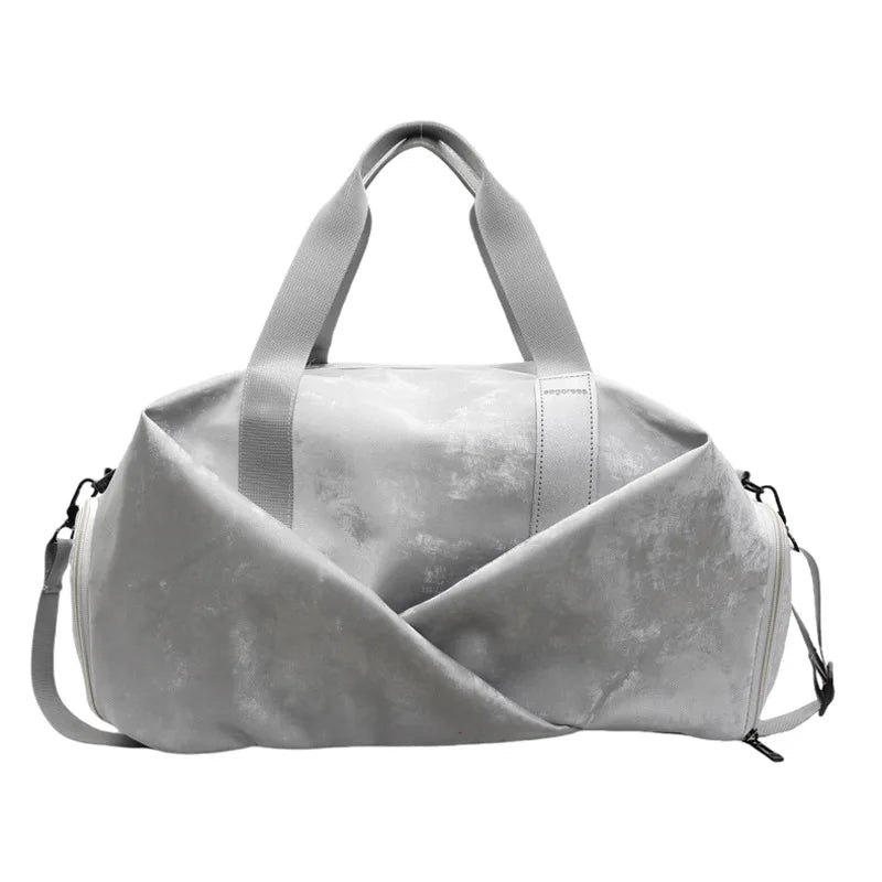 Velvet sport duffel bag dry wet separation multi-pocket adjustable shoulder strap - product image