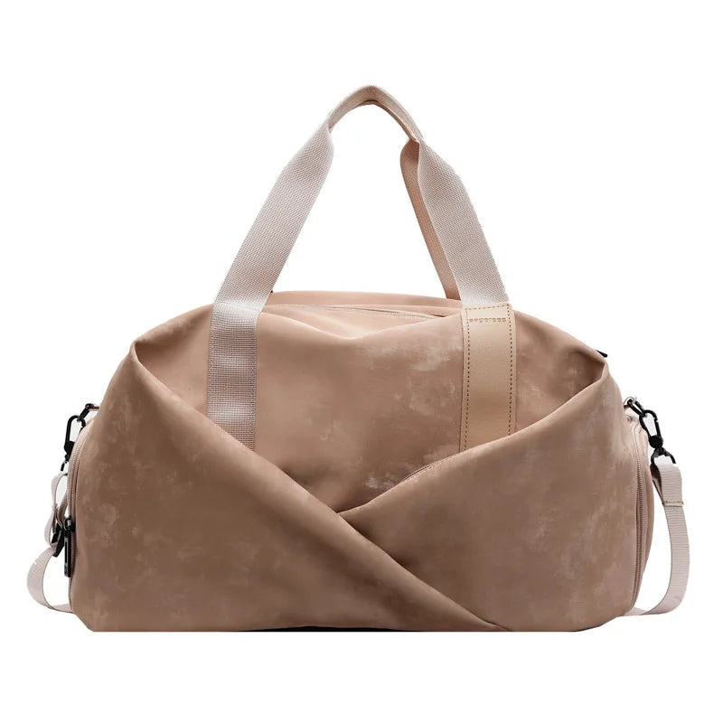Velvet sport duffel bag dry wet separation multi-pocket adjustable shoulder strap - product image