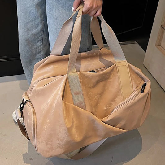 Velvet sport duffel bag dry wet separation multi-pocket adjustable shoulder strap - product image