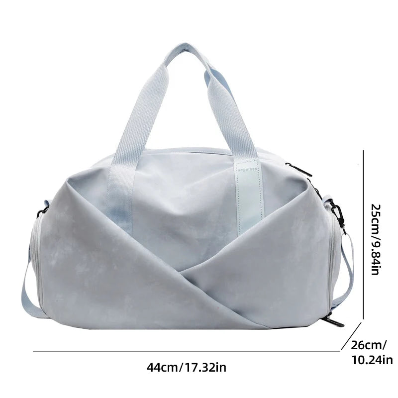 Velvet sport duffel bag dry wet separation multi-pocket adjustable shoulder strap - product image