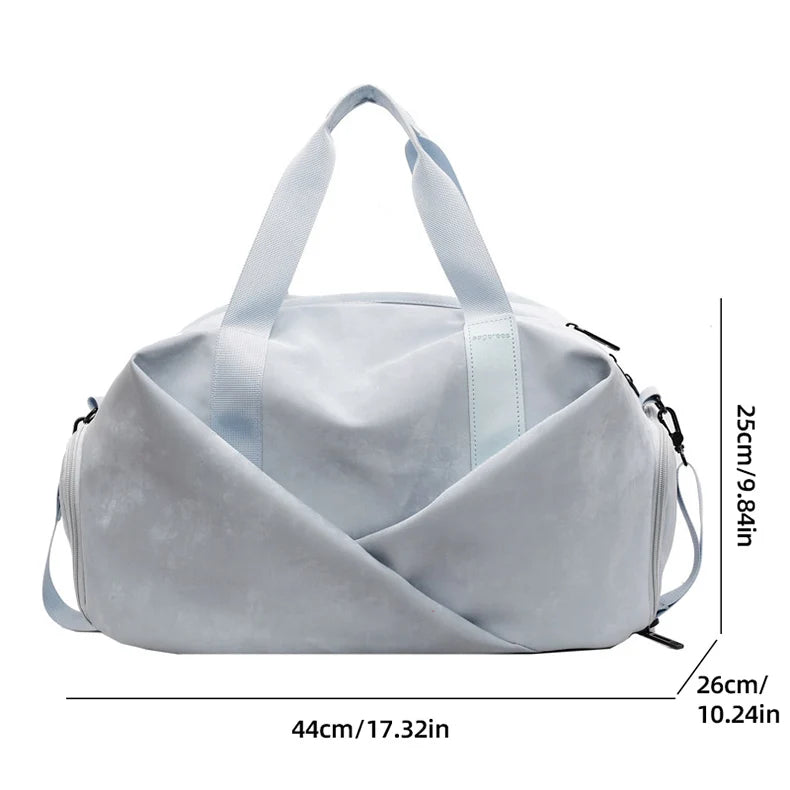 Velvet sport duffel bag dry wet separation multi-pocket adjustable shoulder strap - product image