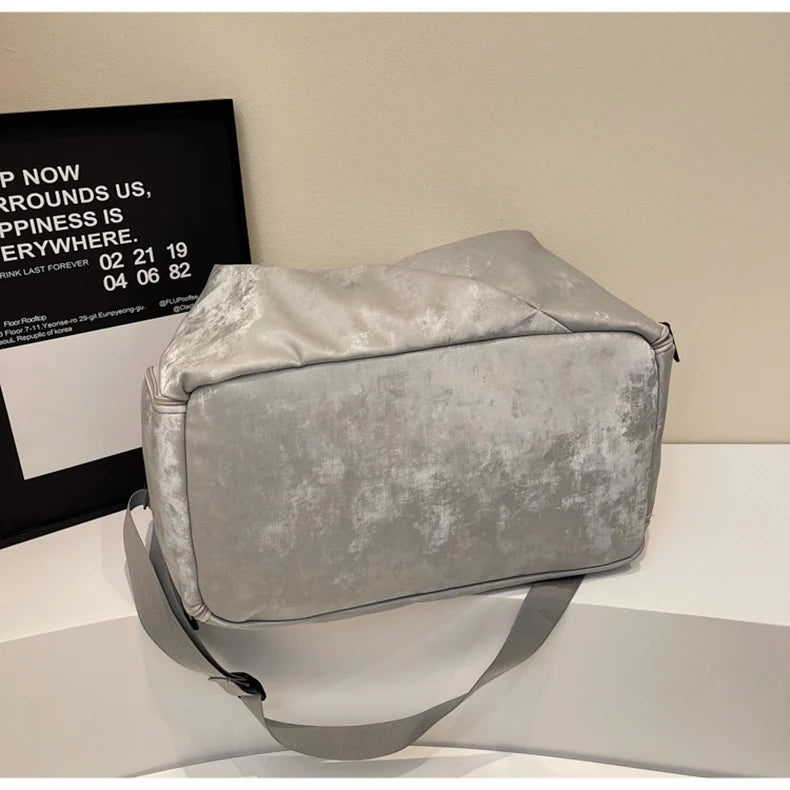 Velvet sport duffel bag dry wet separation multi-pocket adjustable shoulder strap - product image