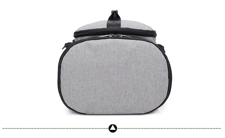 Waterproof nylon anti-theft gym backpack with usb port and shoe compartment - product image