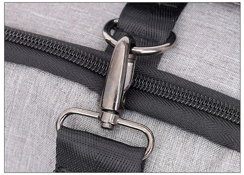Waterproof nylon anti-theft gym backpack with usb port and shoe compartment - product image