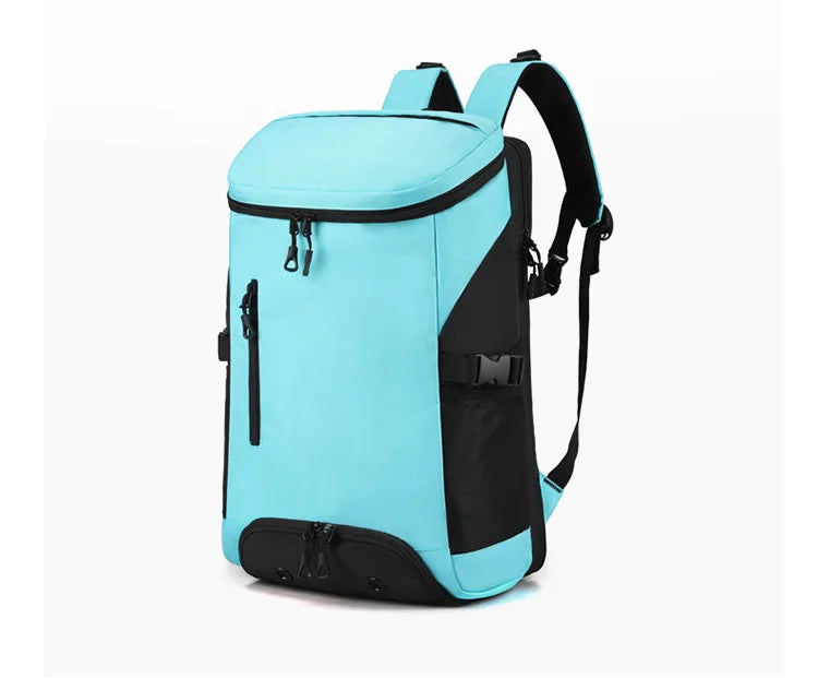 Waterproof nylon fitness sports backpack shoes pocket large capacity multi-compartment - product image