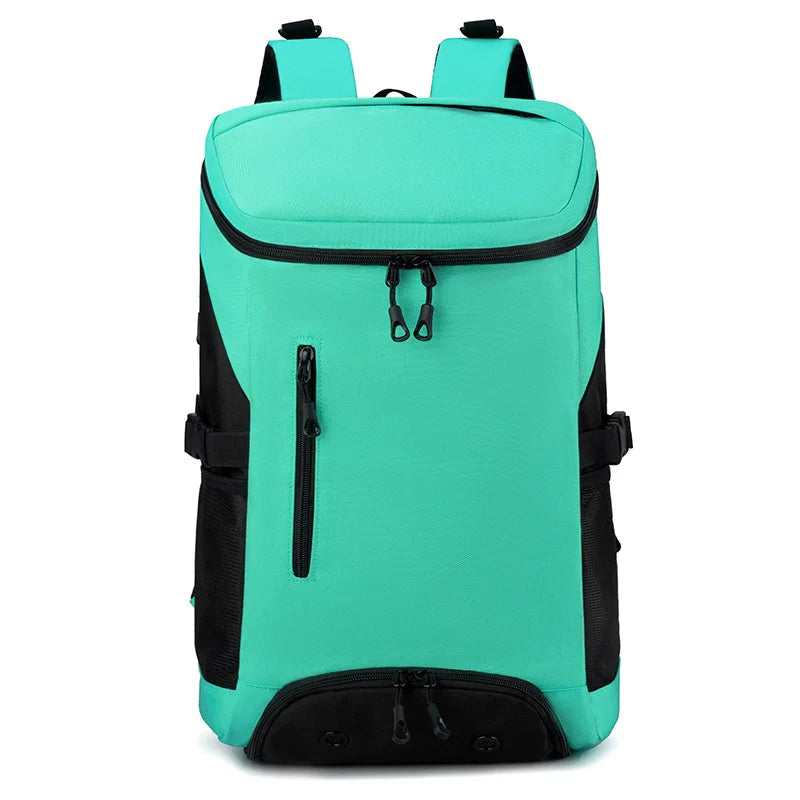 Waterproof nylon fitness sports backpack shoes pocket large capacity multi-compartment - product image