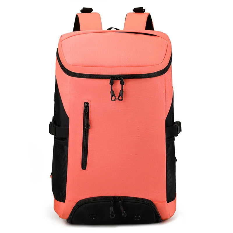 Waterproof nylon fitness sports backpack shoes pocket large capacity multi-compartment - product image