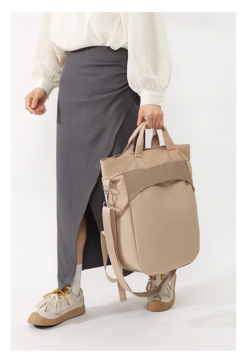 Waterproof nylon gym backpack with laptop compartment and side pockets - product image