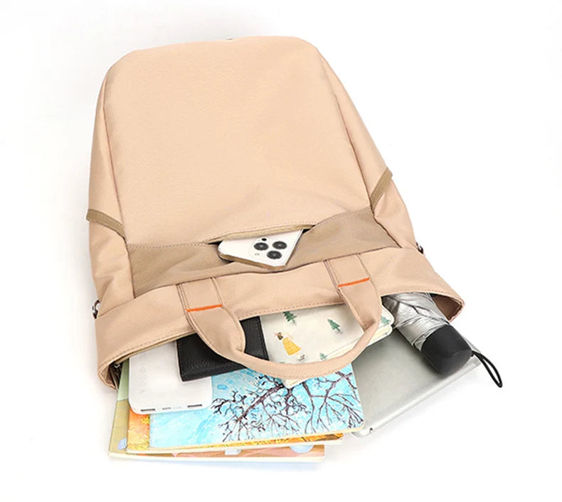 Waterproof nylon gym backpack with laptop compartment and side pockets - product image