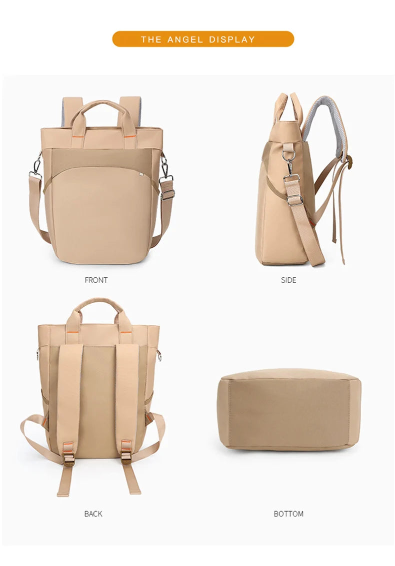 Waterproof nylon gym backpack with laptop compartment and side pockets - product image