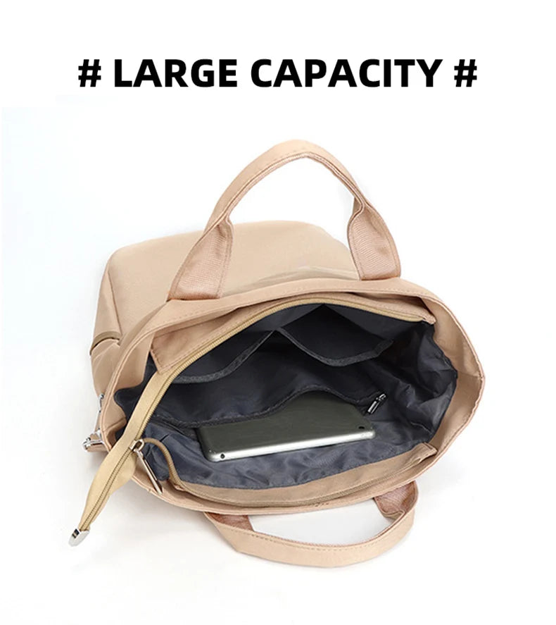 Waterproof nylon gym backpack with laptop compartment and side pockets - product image
