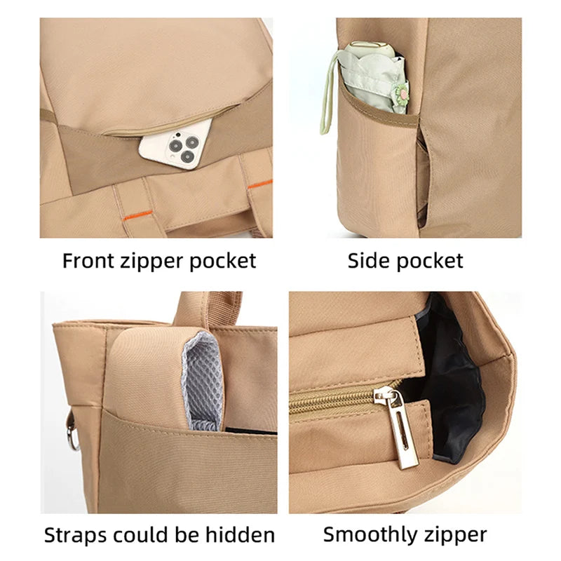 Waterproof nylon gym backpack with laptop compartment and side pockets - product image