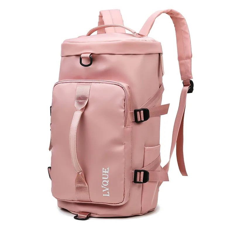 Waterproof nylon gym backpack with shoe pocket and multiple compartments - product image