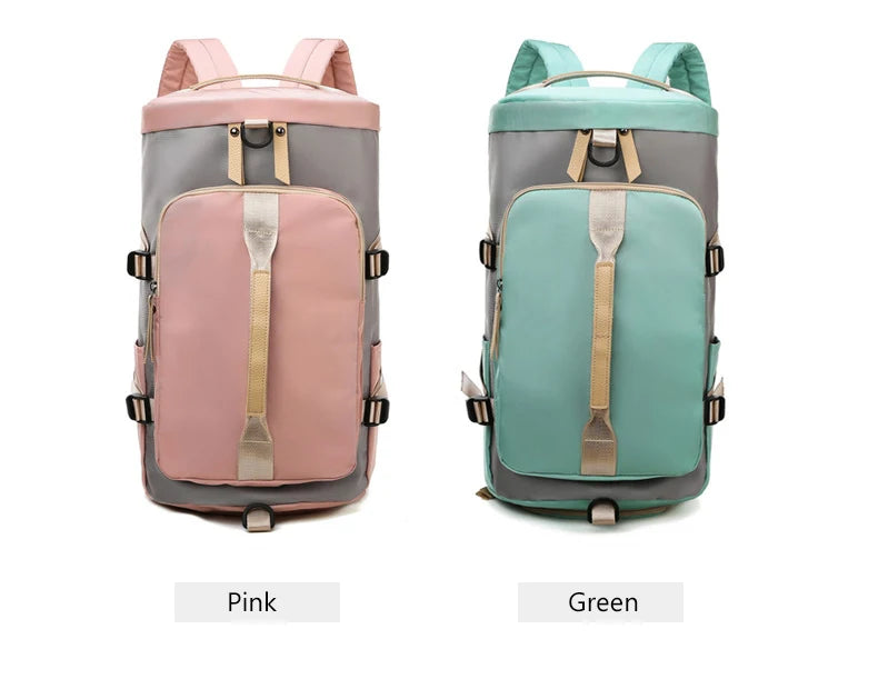 Waterproof nylon gym backpack with shoe pocket and multiple compartments - product image
