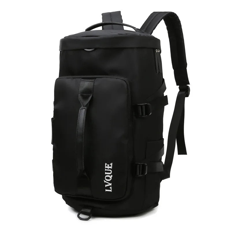 Waterproof nylon gym backpack with shoe pocket and multiple compartments - product image