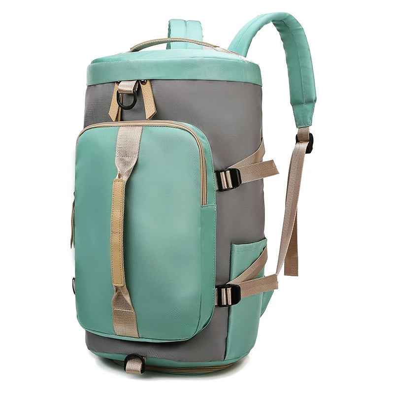 Waterproof nylon gym backpack with shoe pocket and multiple compartments - product image