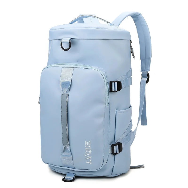 Waterproof nylon gym backpack with shoe pocket and multiple compartments - product image