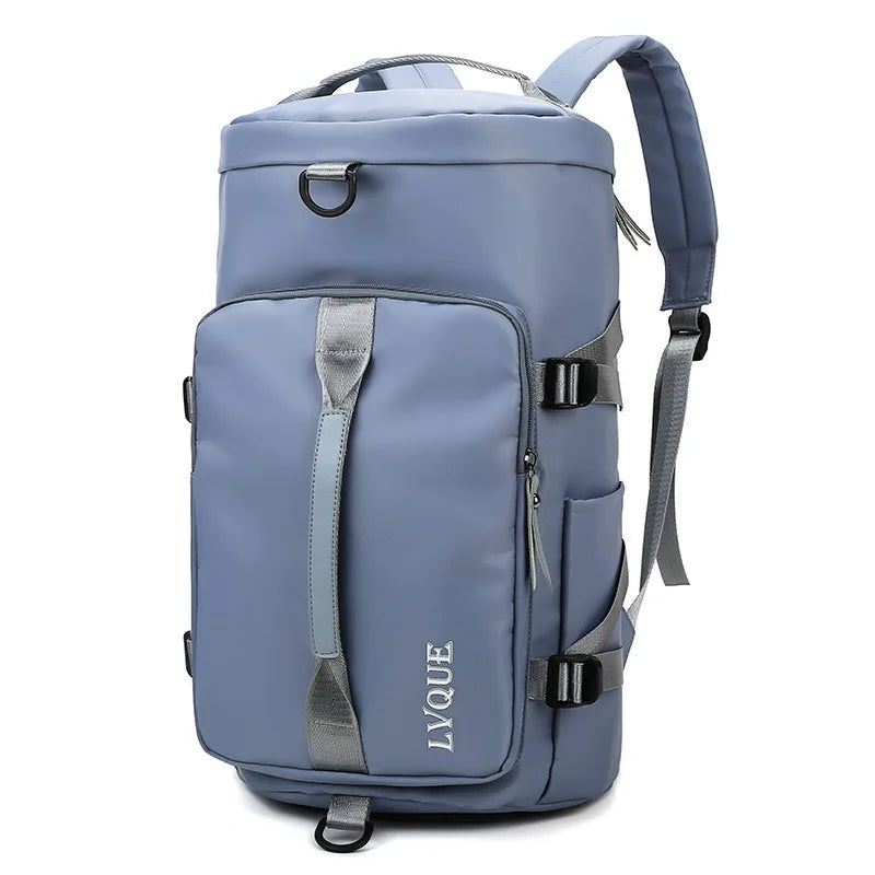 Waterproof nylon gym backpack with shoe pocket and multiple compartments - product image