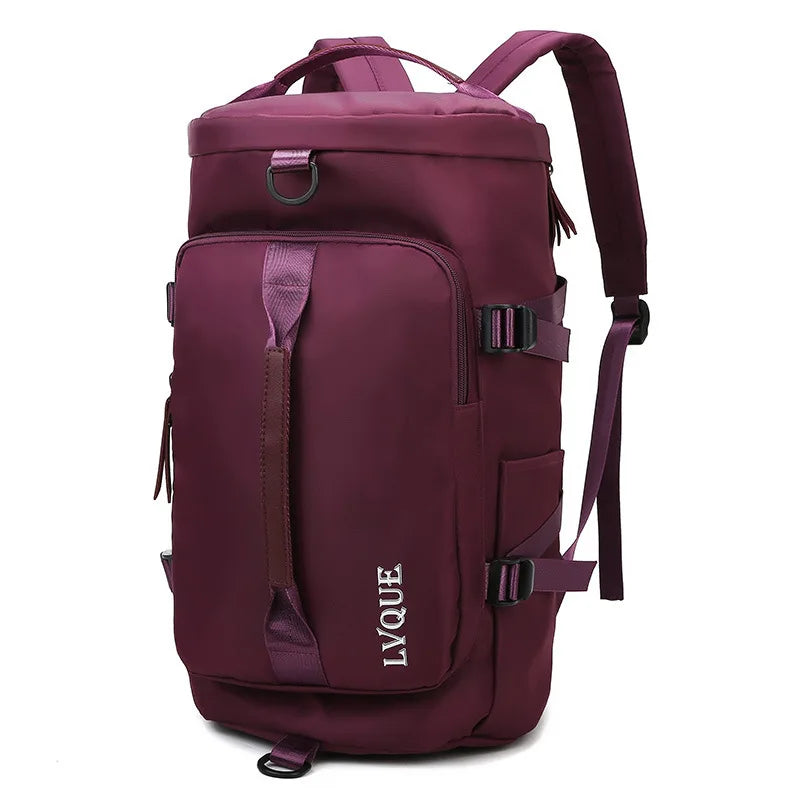 Waterproof nylon gym backpack with shoe pocket and multiple compartments - product image