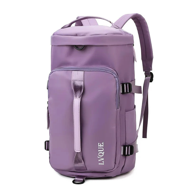 Waterproof nylon gym backpack with shoe pocket and multiple compartments - product image