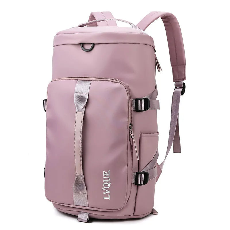 Waterproof nylon gym backpack with shoe pocket and multiple compartments - product image