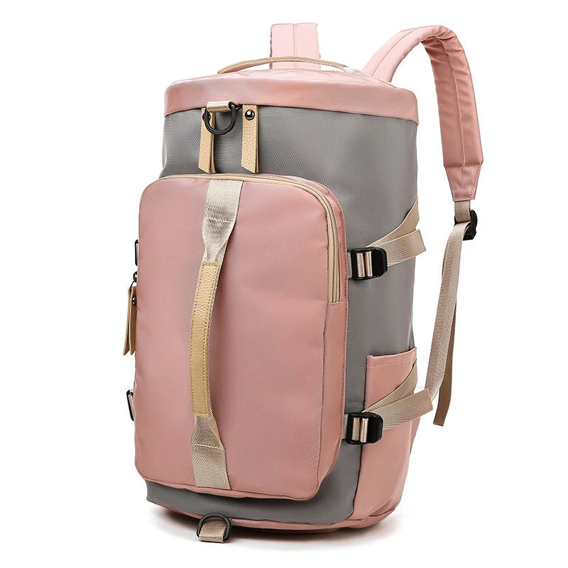 Waterproof nylon gym backpack with shoe pocket and multiple compartments - product image