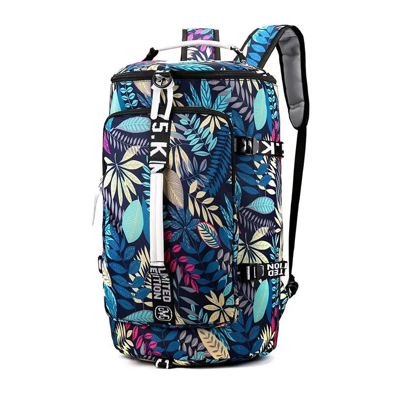 Waterproof nylon gym backpack with shoe pocket and multiple compartments - product image