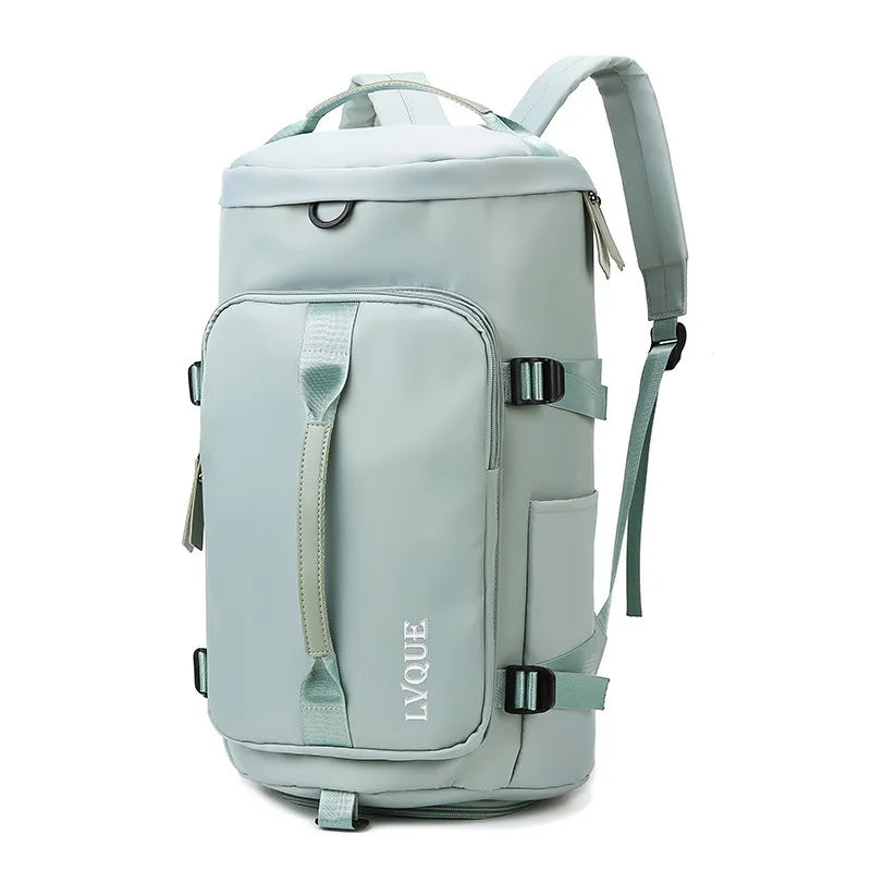 Waterproof nylon gym backpack with shoe pocket and multiple compartments - product image