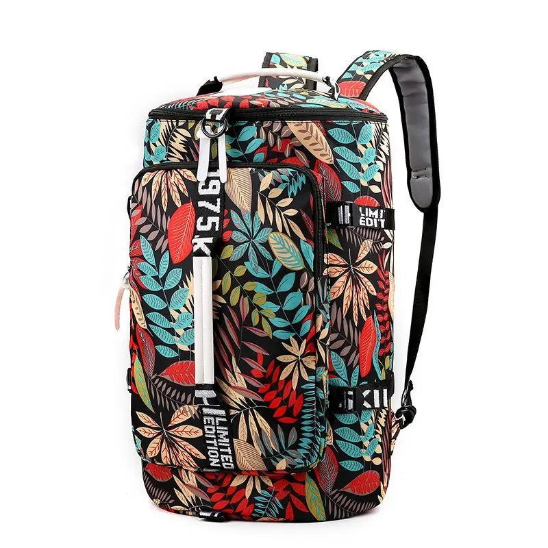 Waterproof nylon gym backpack with shoe pocket and multiple compartments - product image