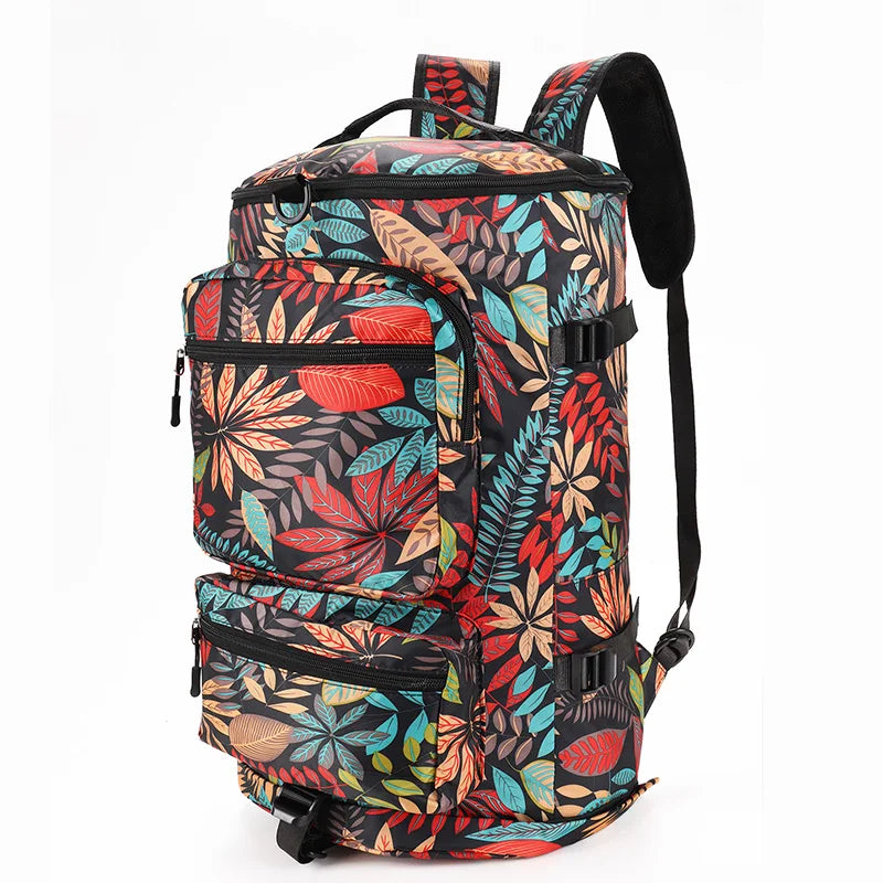 Waterproof nylon gym backpack with shoe pocket and multiple compartments - product image