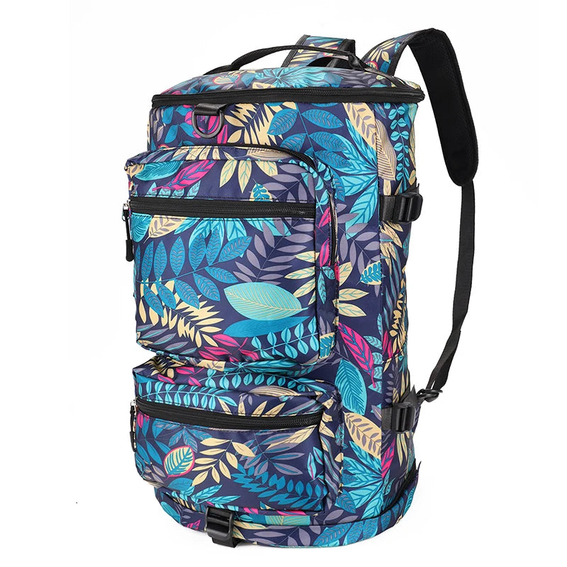 Waterproof nylon gym backpack with shoe pocket and multiple compartments - product image