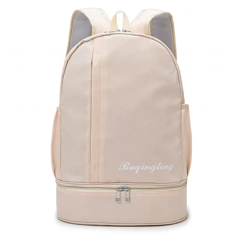 Waterproof nylon gym backpack with shoes pocket and dry wet separation - product image