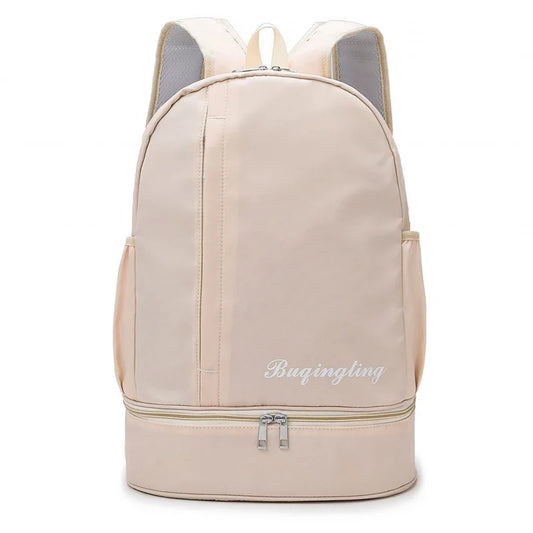 Waterproof nylon gym backpack with shoes pocket and dry wet separation - product image