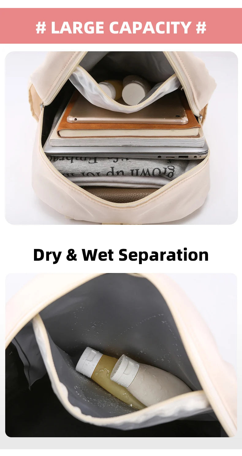 Waterproof nylon gym backpack with shoes pocket and dry wet separation - product image