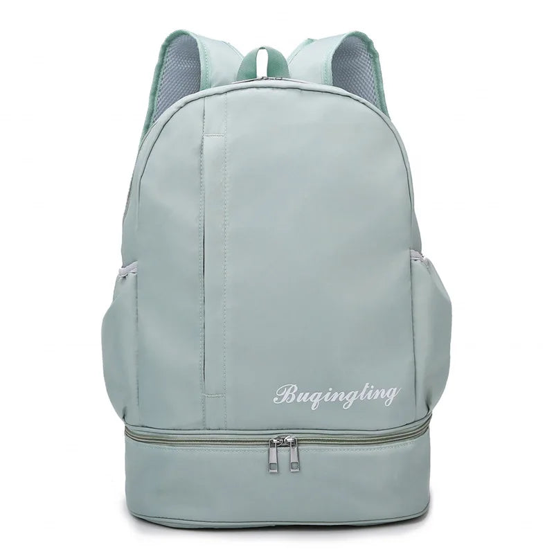 Waterproof nylon gym backpack with shoes pocket and dry wet separation - product image