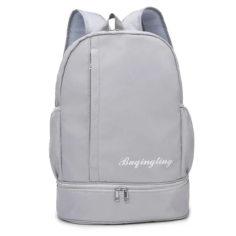 Waterproof nylon gym backpack with shoes pocket and dry wet separation - product image
