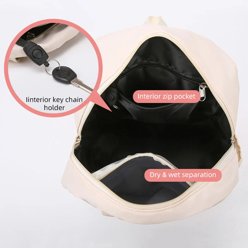 Waterproof nylon gym backpack with shoes pocket and dry wet separation - product image
