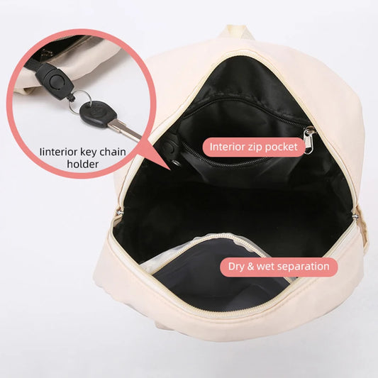 Waterproof nylon gym backpack with shoes pocket and dry wet separation - product image
