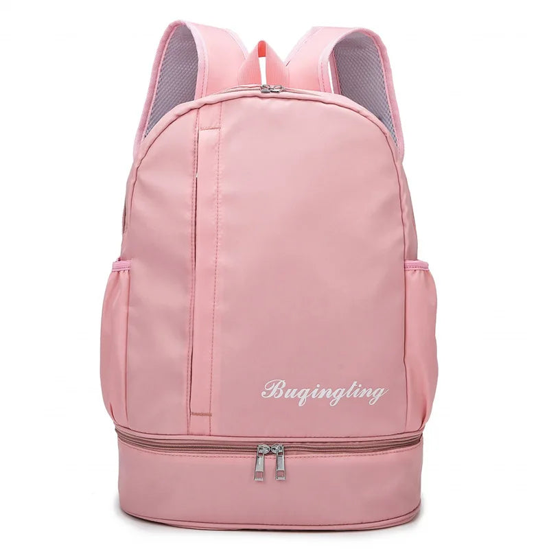 Waterproof nylon gym backpack with shoes pocket and dry wet separation - product image