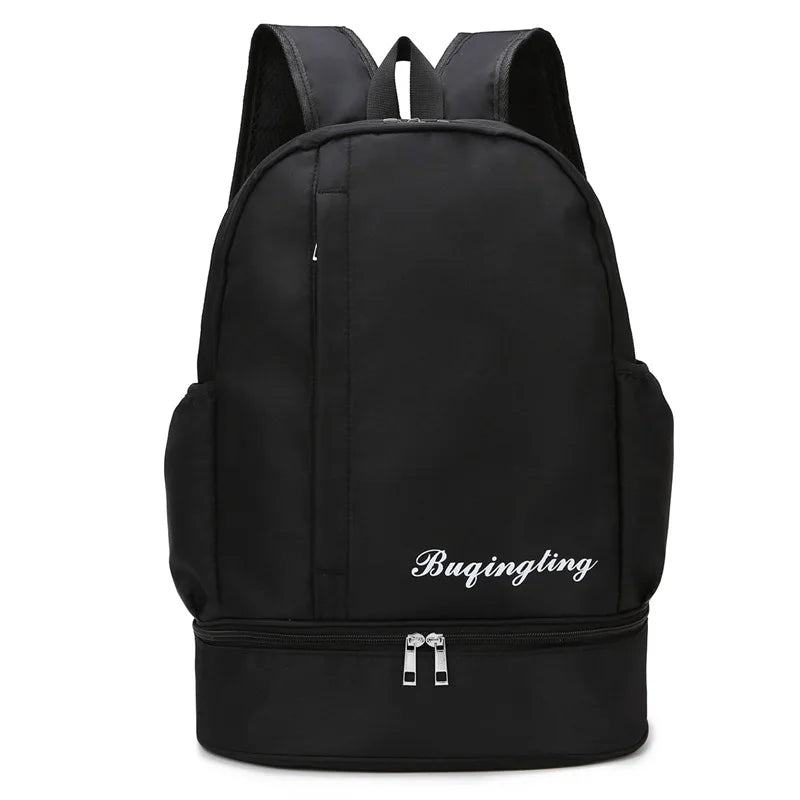 Waterproof nylon gym backpack with shoes pocket and dry wet separation - product image