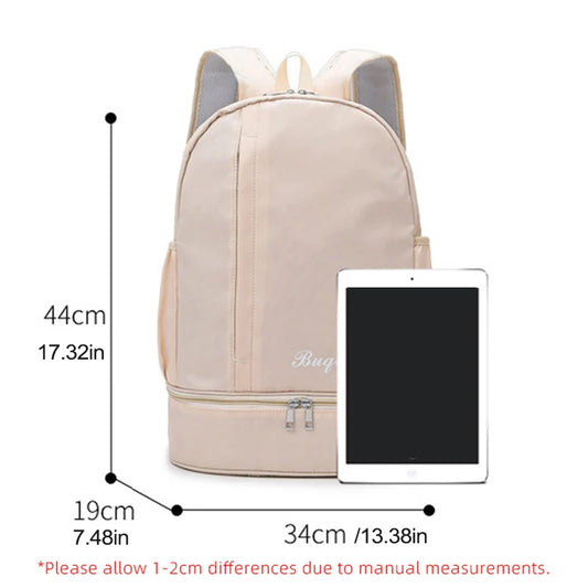 Waterproof nylon gym backpack with shoes pocket and dry wet separation - product image