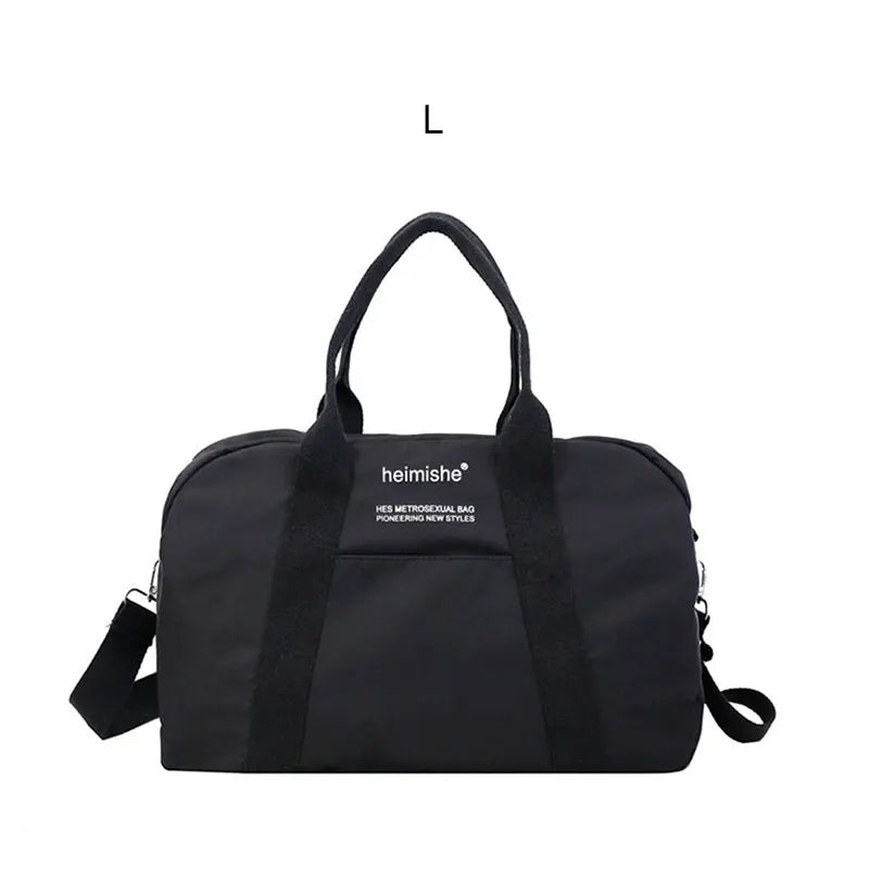 Waterproof nylon gym bag with sturdy handles and detachable shoulder strap - product image
