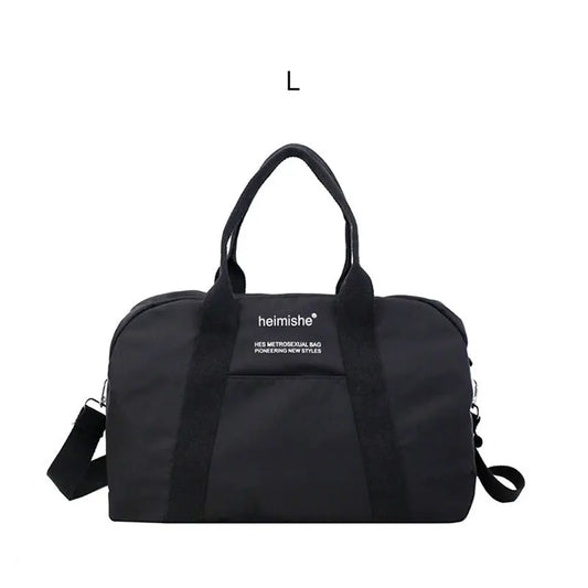 Waterproof nylon gym bag with sturdy handles and detachable shoulder strap - product image