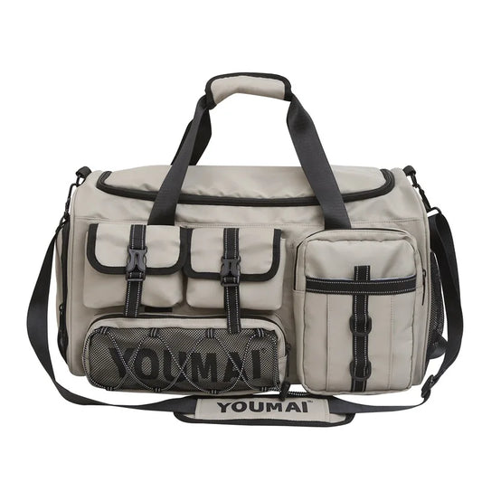 Waterproof nylon large capacity sports duffel bag with multiple pockets - product image