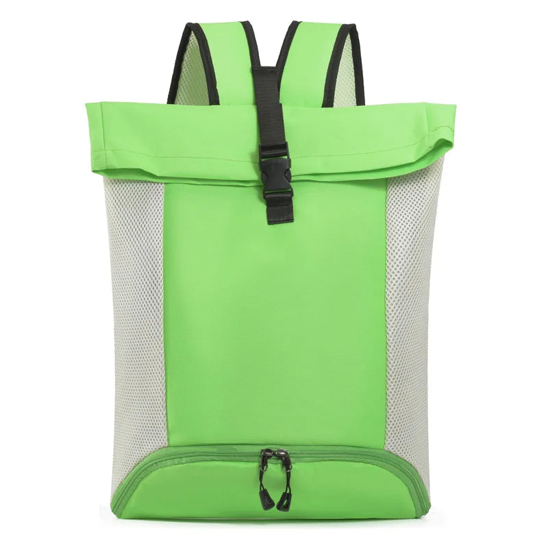 Waterproof nylon lightweight gym fitness backpack with shoes pocket and mesh straps - product image