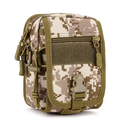 Waterproof nylon molle tactical waist pouch with shoulder strap - product image