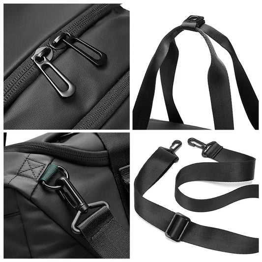 Waterproof nylon oxford multifunctional gym fitness backpack with shoes compartment - product image