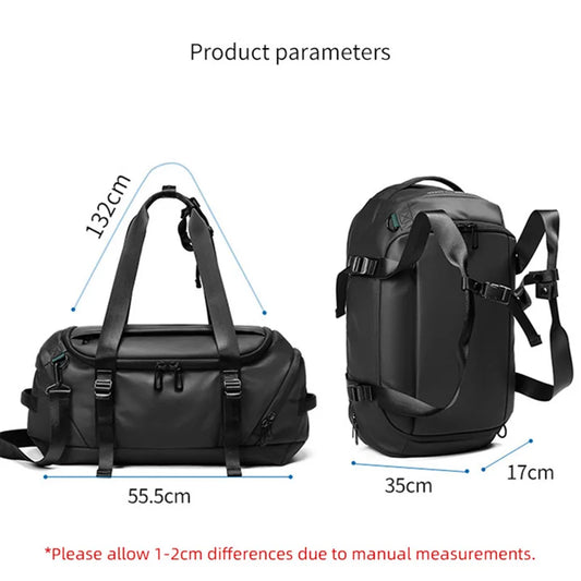 Waterproof nylon oxford multifunctional gym fitness backpack with shoes compartment - product image